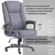 Кресло руководителя PREMIUM Solid HD-005, нагрузка до 180 кг, ткань, серое. Фото товара с разных ракурсов.