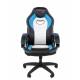 Игровое кресло Chairman Game 16 Россия экокожа черный/голубой/белый. Фото товара с разных ракурсов.