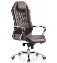 Кресло руководителя бюрократ Aura (коричневая натуральная кожа)